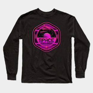 Vaporwave Space Explorer Long Sleeve T-Shirt